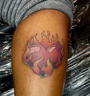 Custom flaming heart 