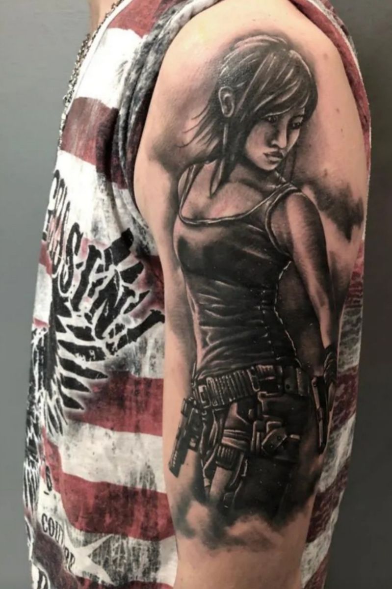 Tattoo uploaded by ZanderZone • Kämpferin Tomb Raider FabianBautz in