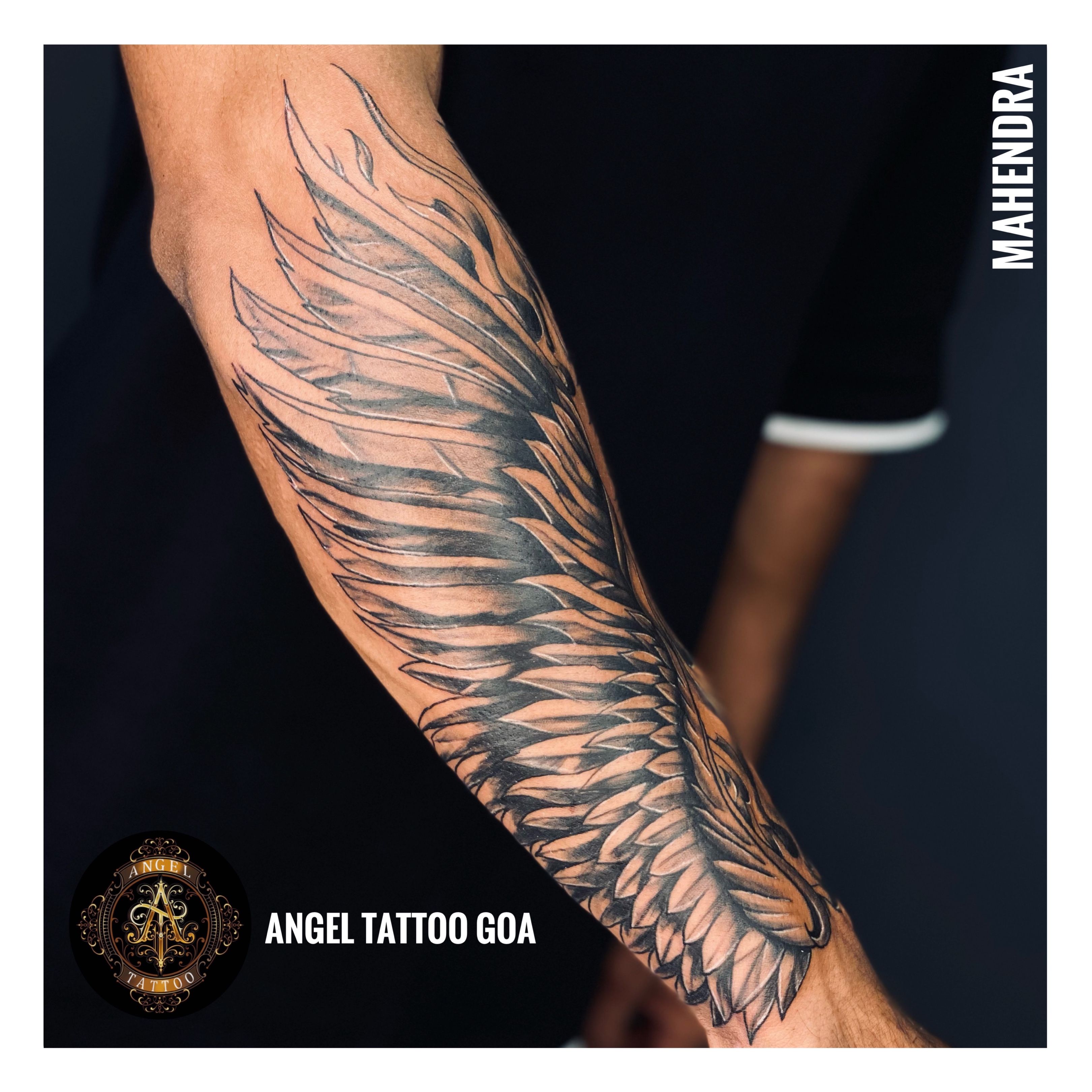 Tattoo On The Arm Stock Photo  Download Image Now  Tattoo Animal Wing  Angel  iStock
