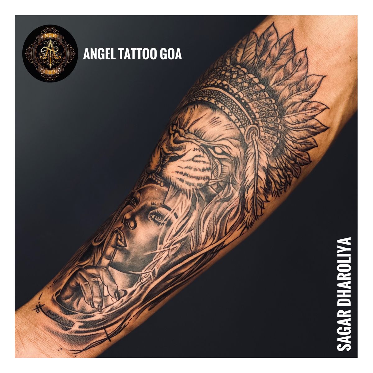 Tattoo uploaded by Angel Tattoo Studio Goa • Lion Tattoo By Sagar