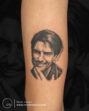 Minimal Portrait Tattoo by Parth Vasani at Circle Tattoo