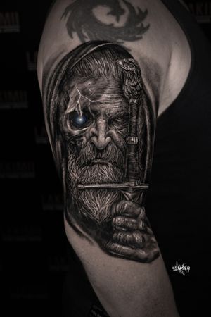 Tattoo uploaded by Michał Gawlik • Odin #odin #norsemythology #NorseTattoos  #NordicTattoo #nordicgod #thor #mythologytattoo • Tattoodo