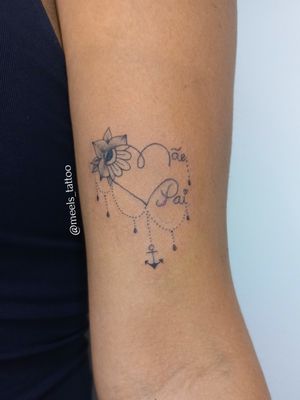 Tatuagem em homenagem aos pais Orçamento via dm @meels_tattoo
