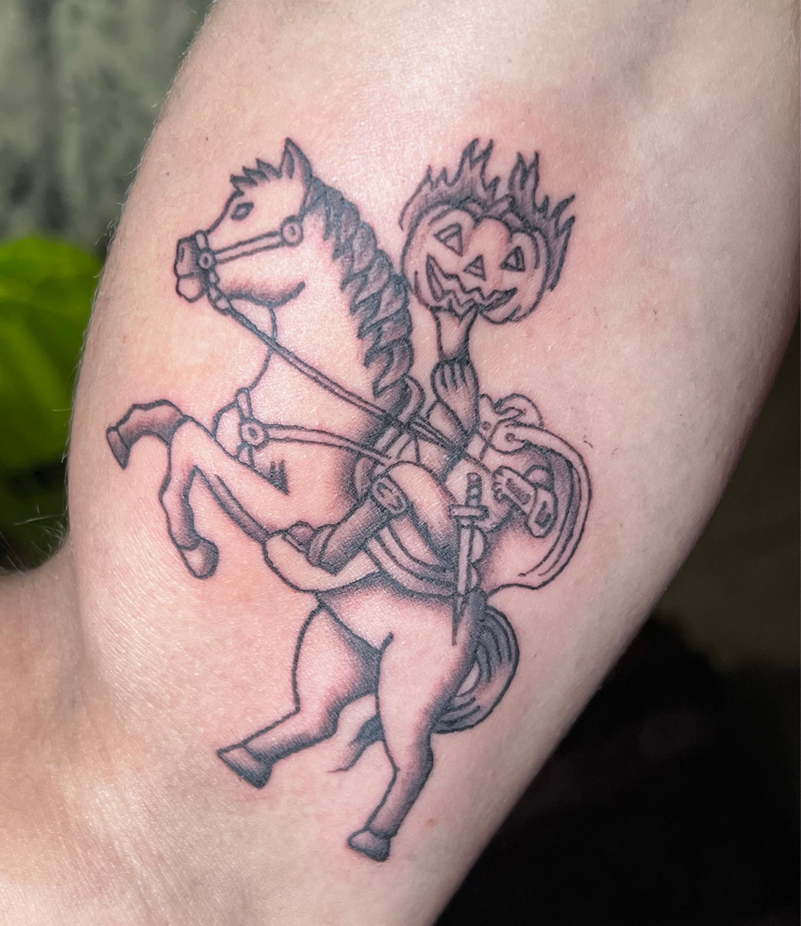 Headless Horseman Back Tattoo by Carlos Torres : Tattoos