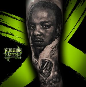 Kendrick Portrait Tattoo Design
