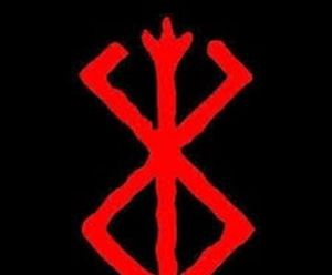 Berserk sacrifice mark. red color preferred. Would be located behind my ear about 1-2 inches big. 