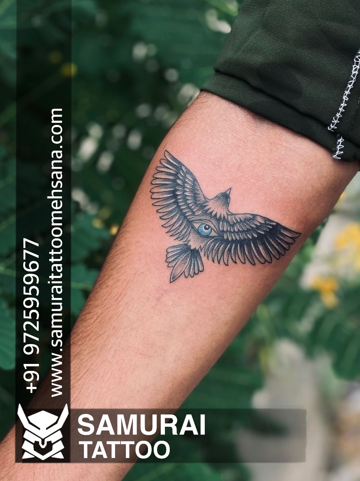 Temporary Large Realistic Eagle Tattoo Black Bird Tattoos Art Waterproof  Sticker - Lacadives