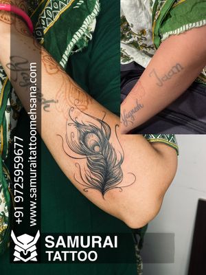 Cover up tattoo |Coverup tattoo design |Coverup tattoo |peacock Feather tattoo |Name coverup tattoo