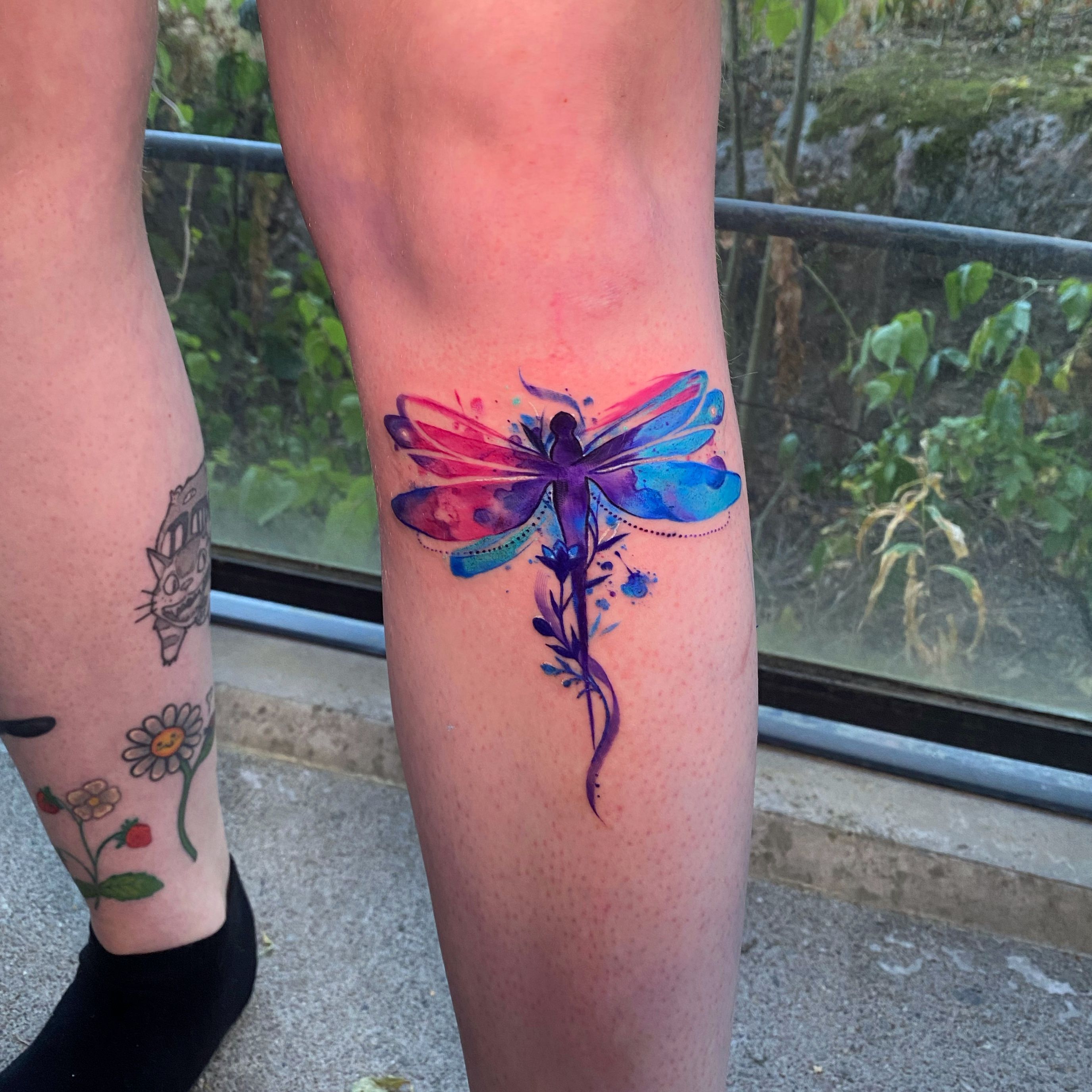 Watercolor Dragonfly Tattoo Stickers Large Temporary Tattoos For Women  Beautiful | eBay