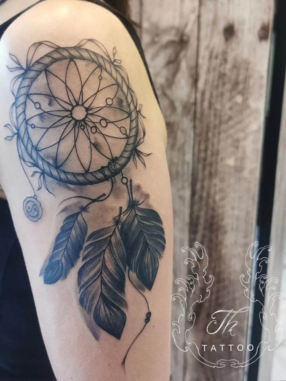 Tattoo uploaded by Sara Rose • Dream catcher under boob tattoo