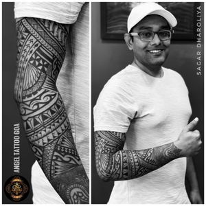 Maori Tattoo By Sagar Dharoliya At Angel Tattoo Goa - Best Tattoo Artist in Goa - Best Tattoo Studio In Baga Goa - Best Tattoo Shop in Goa - Best Tattoo Studio in Goa - Best Tattoo Artist in Baga Goa