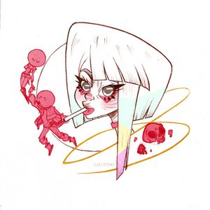 Lucy/Cyberpunk✨ Más en mi Instagram : Lau.ttoo . #cyberpunk#anime#netflix#art 