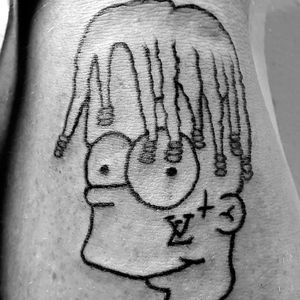 Bart Simpson tattoo linework 