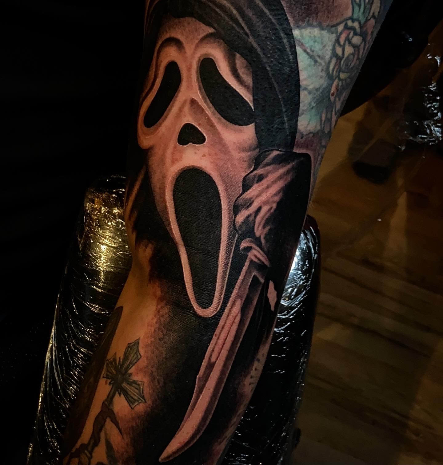 Scream Mask Coverup tattoo by evanolintattoo at powerlinetattoo in  Cranston RI evanolintattoo powerlinetattoo cranston rhodeisland   Instagram