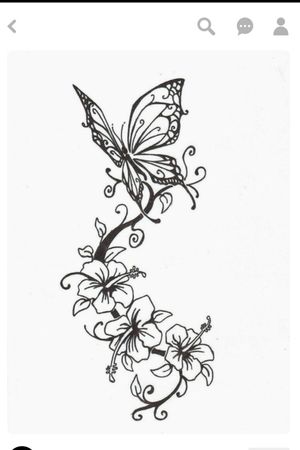 Want this as a tattoo for my mom, but with the butterfly she drew.