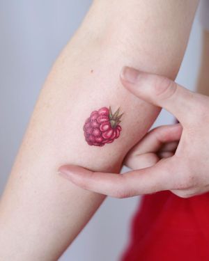 Vibrant and detailed fruit design showcasing Cerf's illustrative style, perfect for the arm placement.