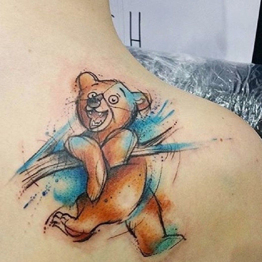 Koda Bear Tattoo  Elegant tattoos Red ink tattoos Bear tattoos