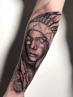 Native woman tattoo 
