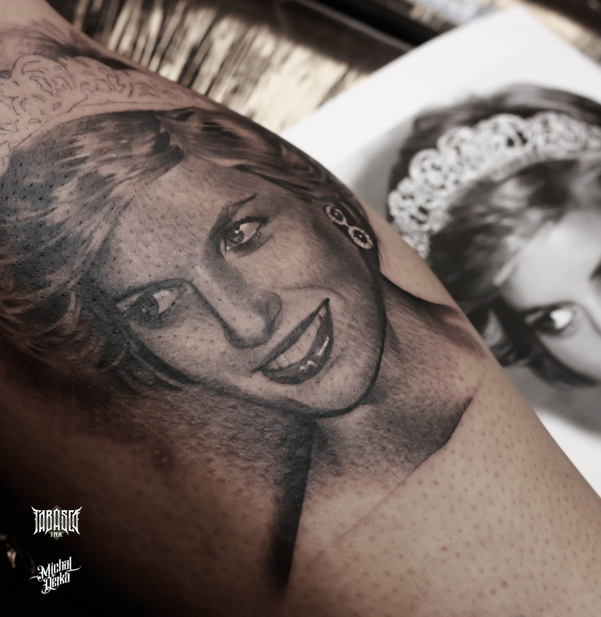 He almost didnt do it but he did Artist reveals dilemma over TATTOOED  Princess Diana portrait  Mancunian Matters