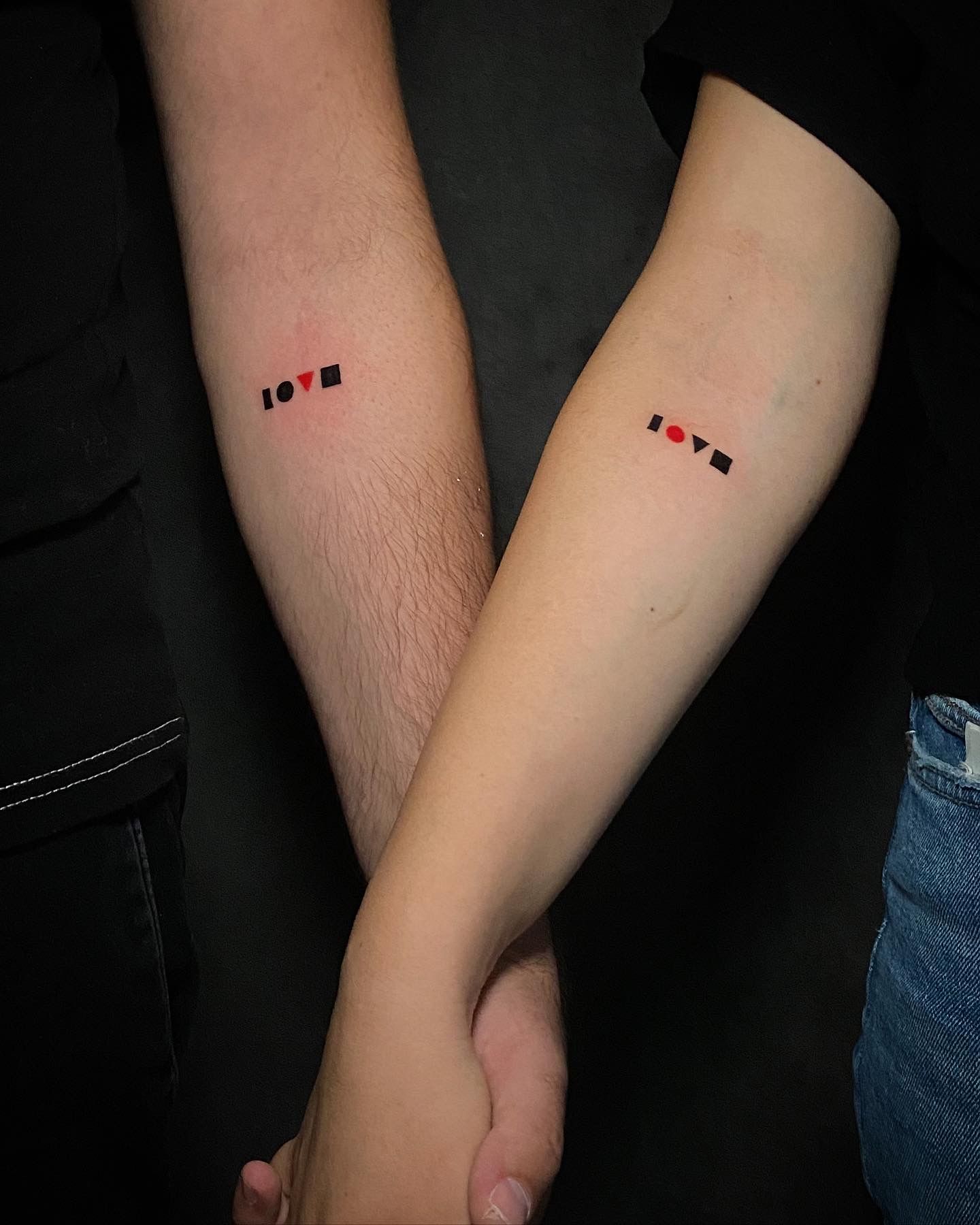 Tiny Hearts Couple Tattoo Design  Meaningful Couple Tattoos  Meaningful  Tattoos  Crayon