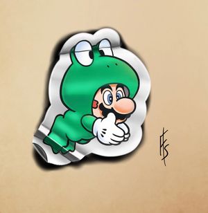 Frog Mario Sticker