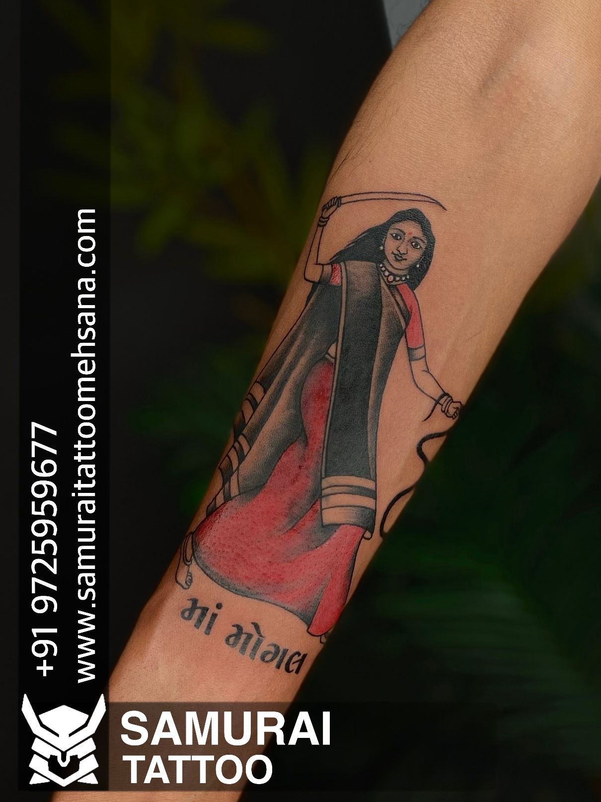 Mogal maa tattoo design Artist 🧑‍🎨 Indrajitsinh #indra_tattooz  Appointment call-8128234634 Address - padra tajpura road moti... | Instagram