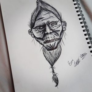 My drawing of my shrunken head