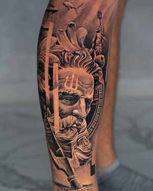Nordic themed piece on the calf 