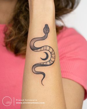 Snake Tattoo done by Prasad Sonawane at Circle Tattoo India 