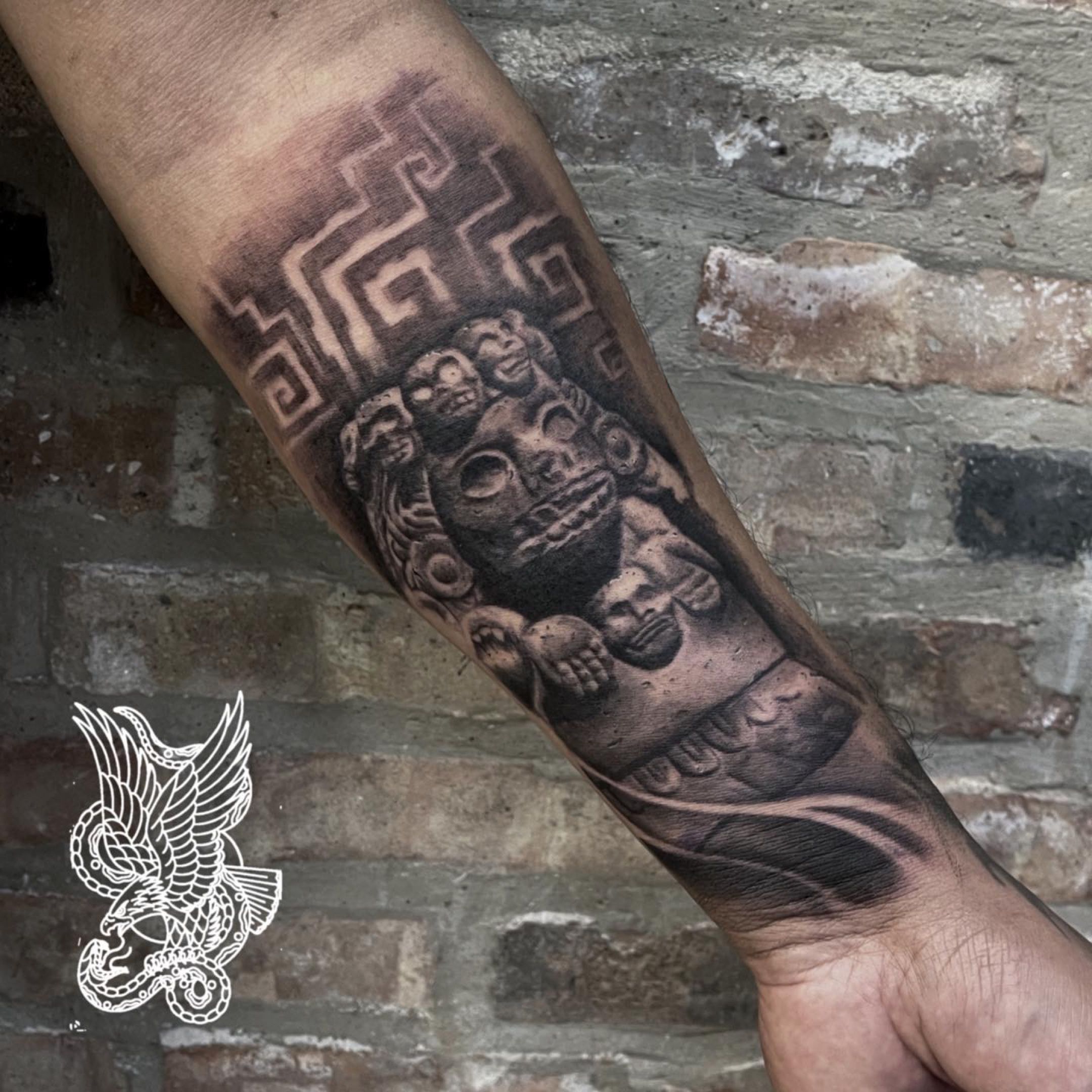 Aztec Calendar Chest Tattoo