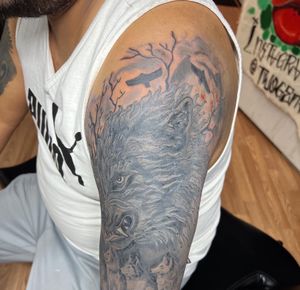 A shot of the after picture cover up 