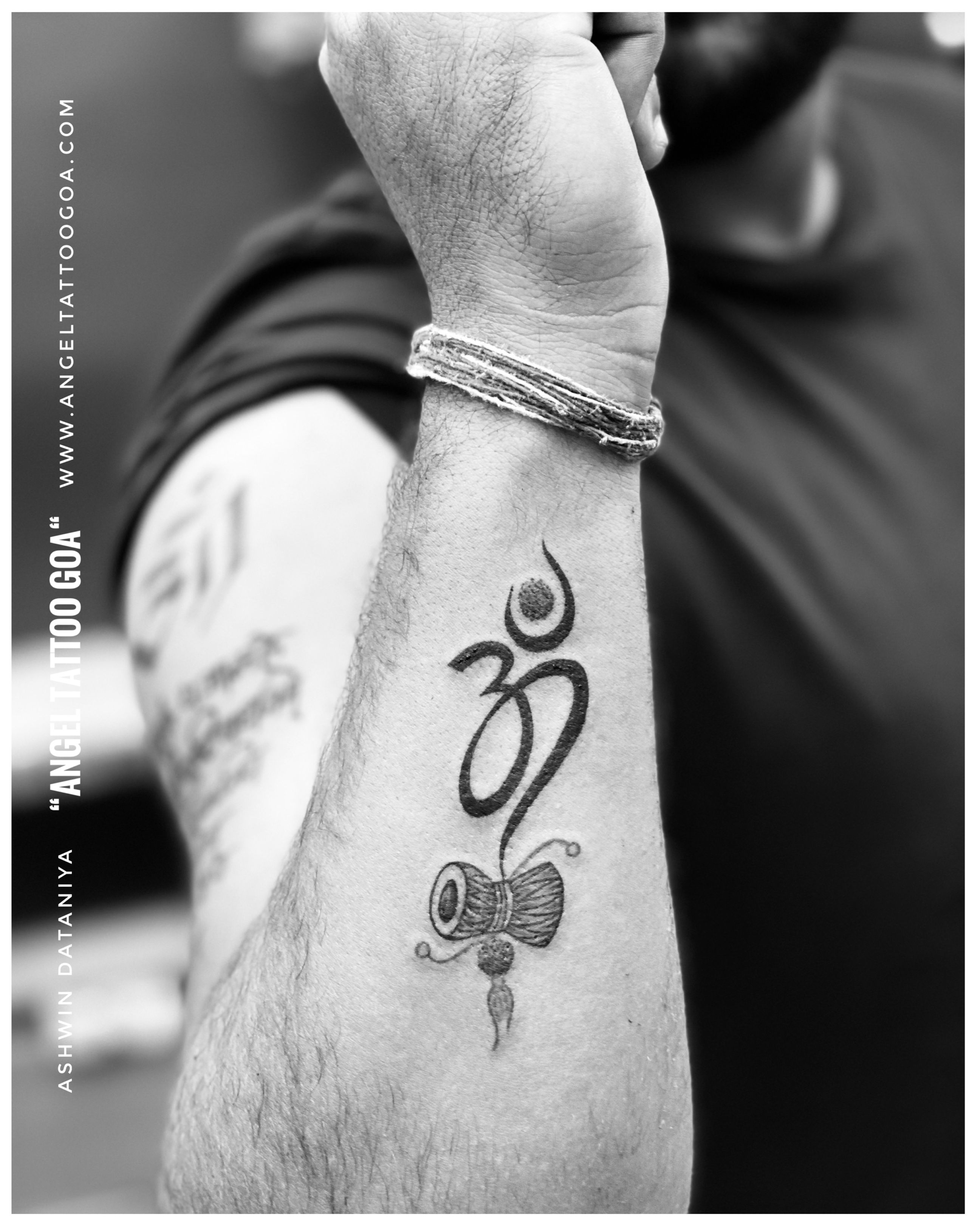Shiva trident and Om tattoo done by Craig Necker  Necker Tattoos  Jacksonville Florida  rtattoo