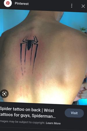 Spiderman back tattoo. Same size and style. 