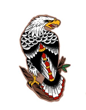 Traditional tattoo flash eagle