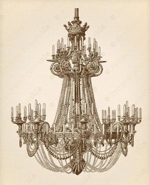 An elegant chandelier.