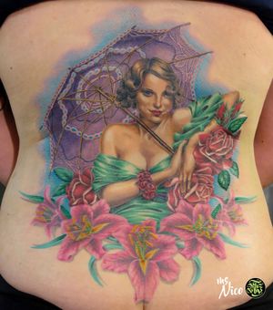 pin up back piece by miss Nico