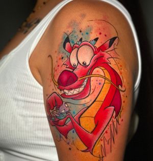 One of the character from Mulan the movie. This tattoo was made in Cartagena colombia