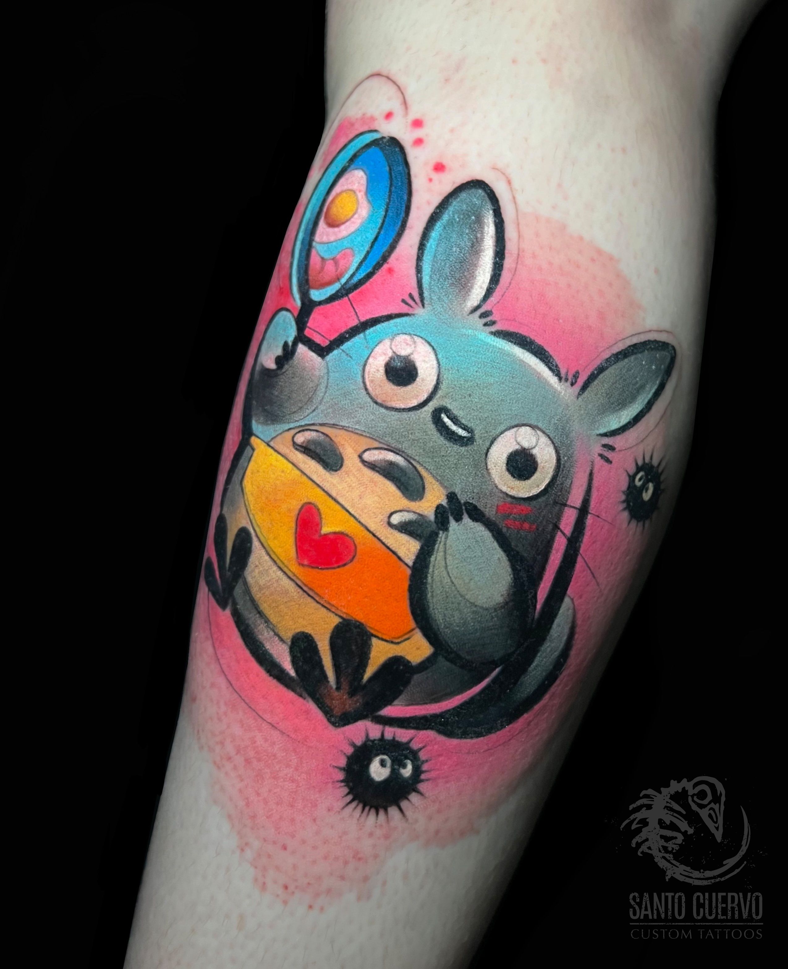Tattoo Uploaded By Santo Cuervo Custom Tattoos Cute Totoro By Cloto Tattoodo