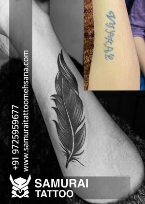 Feather tattoo |Tattoo for girls |Feather tattoo design | Coverup tattoo design 