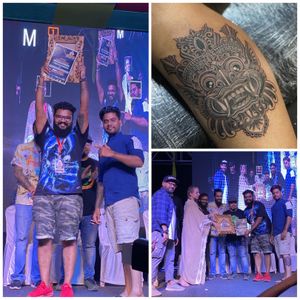 1st Runner Up Winner 🏆 For Best Traditional Tattoo At @inkdian_tattoo_convention Arambol Goa India 