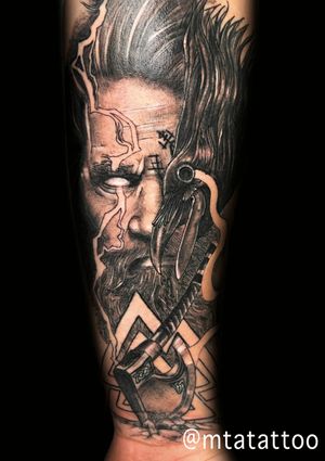 Odin tattoo arm 