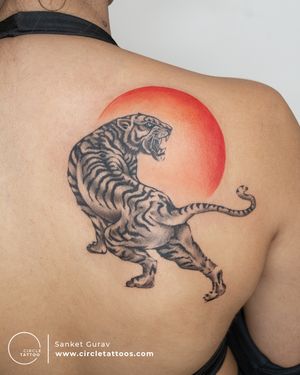 Tiger Tattoo done by Sanket Gurav at Circle Tattoo India 