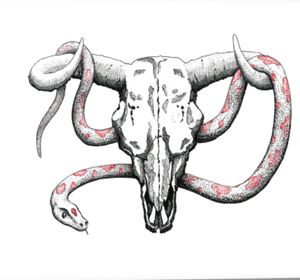 interested in getting something similar to this. looking to get the skull upside down on my sternum with the snakes wrapping around the horns going into the eyes of the skull. 