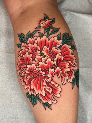 Peony one shot 
Email NYC@ThreeKingsTattoo.com for all booking requests 