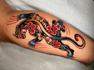 Flower panther one shot 
Email NYC@ThreeKingsTattoo.com for all booking requests 