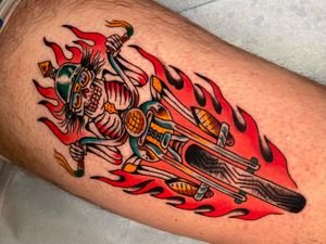 One shot 🔥 biker 
Email NYC@ThreeKingsTattoo.com for all booking requests 