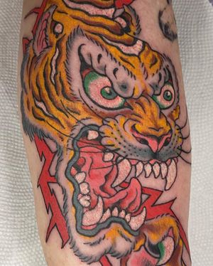 Tiger one shot 
Email NYC@ThreeKingstattoo.com for all booking requests 
