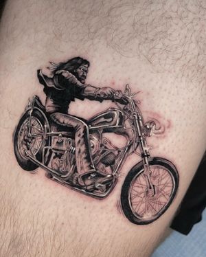 Single needle biker 
Email NYC@ThreeKingstattoo.com for all booking requests 