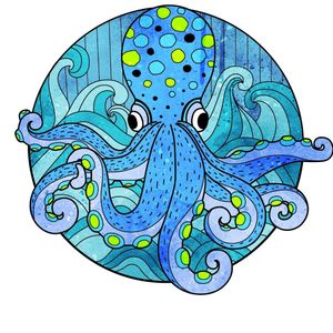 Blue octopus 