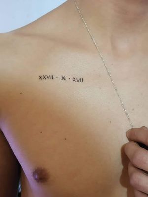 Tatto n° 2Fecha en número romanos